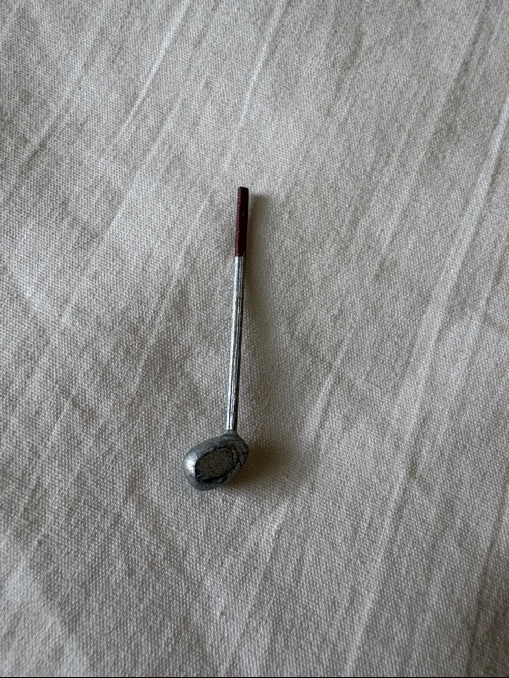 Miniature Golf Club in Silver with Brown Grip